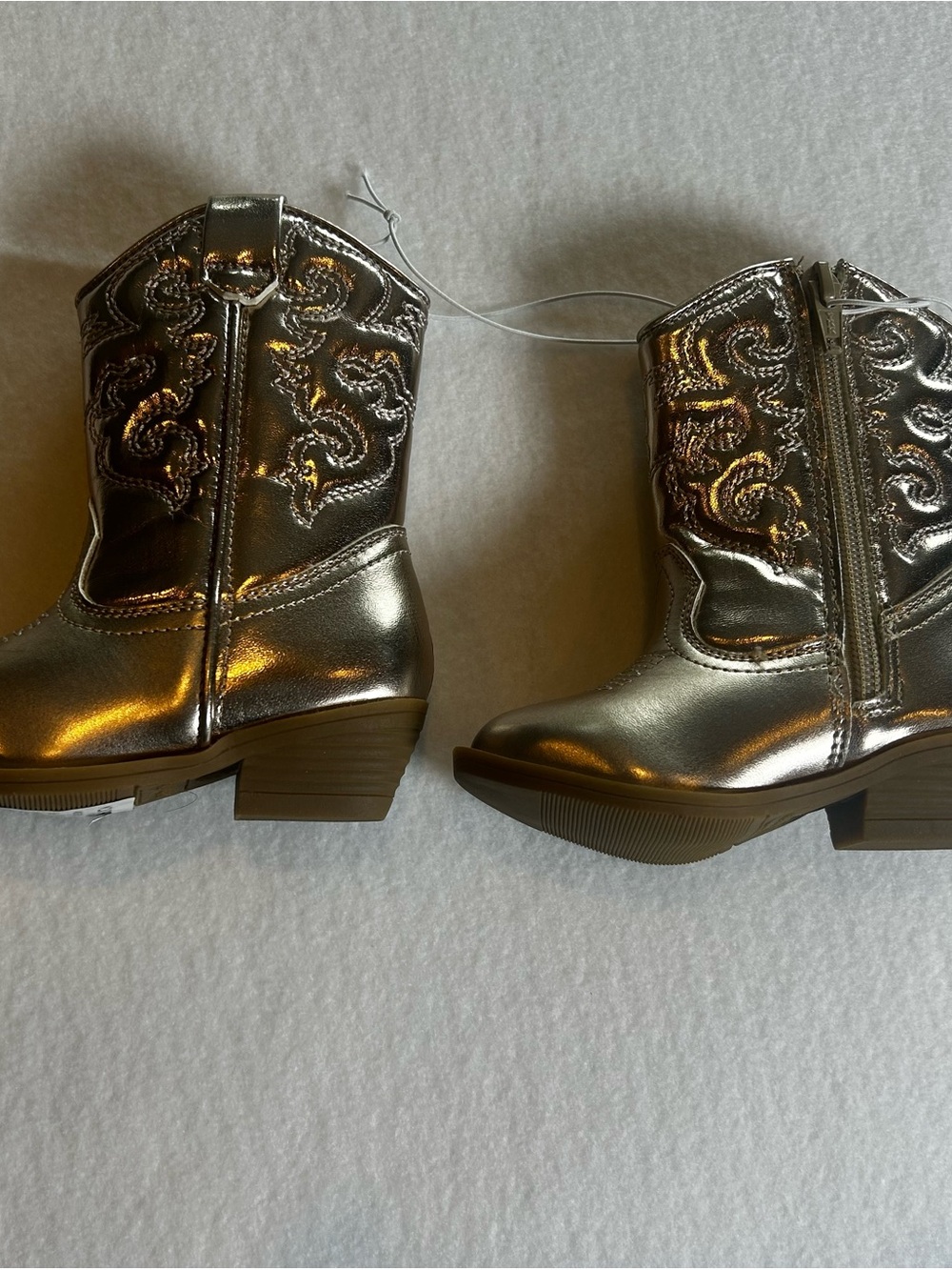 Nordstrom Tucker + Tate Metallic Gold Kids/Toddler Western Boots Size 5D NWT